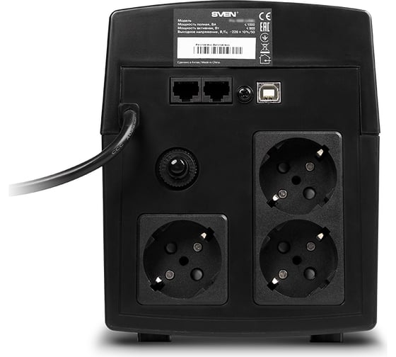 Источник бесперебойного питания SVEN Pro 1500 LCD, USB SV-013875