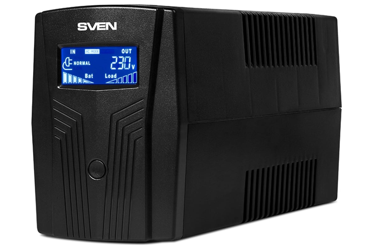 Источник бесперебойного питания SVEN Pro 650 LCD, USB SV-013844 - выгодная  цена, отзывы, характеристики, фото - купить в Москве и РФ