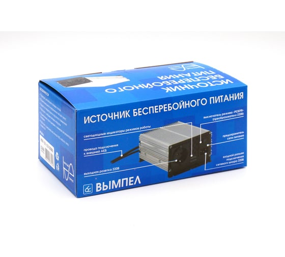 Источник бесперебойного питания Вымпел ИБП-121 (UPS-бесперебойник,12-220B,чистый синус,550/180 Вт) 5288