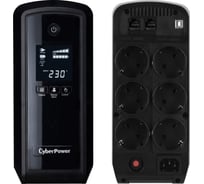 ИБП CYBERPOWER Line-Interactive 1500VA/900W USB/RS-232/RJ11/45 6 EURO CP1500EPFCLCD