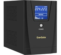 ИБП ExeGate SpecialPro Smart LLB-1500.LCD.AVR.2C13, USB, съемн.кабель, металлический корпус, Black 292800