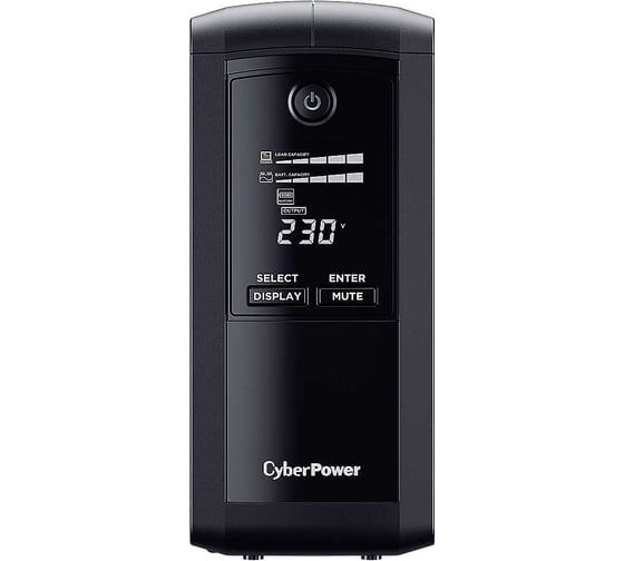 Источник бесперебойного питания CYBERPOWER Line-Interactive VP700EILCD 700VA/390W USB/RS-232/RJ11/45 6 IEC С13 VP700EILCD