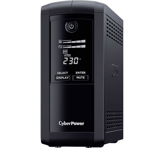 Источник бесперебойного питания CYBERPOWER Line-Interactive VP700ELCD 700VA/390W USB/RS-232/RJ11/45 4 EURO  VP700ELCD 1