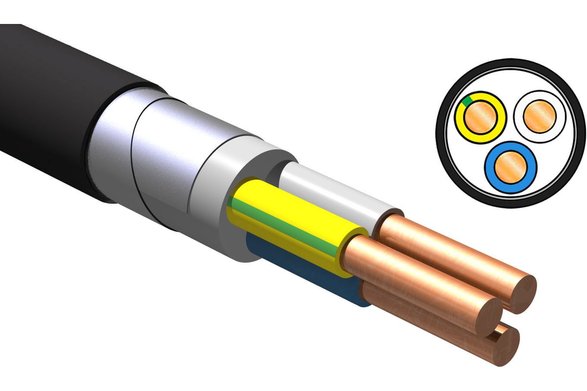 Кабель NVO вбшвнг(а) ls 3x1,5 гост (20 метров) NVO-KPP-VBSHVNG-LS-315-20