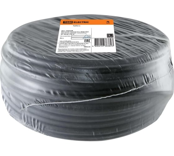 Провод TDM ВВГмбнг(А)-LS 1x6 220/380 ГОСТ (100м) Народный SQ0117-1649