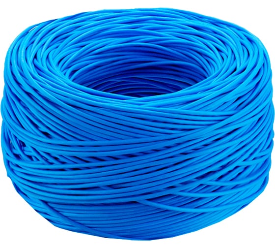 Сетевой кабель Ripo Utp 4 cat6 23awg cu premium, 25м., fluke test (ксвпв -6 4-2-0.58), синий 001-112019-25