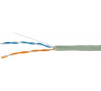 Кабель Cablexpert, UTP5e, 2 пары, 0.51 мм, медь, однож., 305 м, Fluke Test, серый UPC-5002E-SO