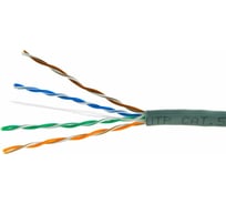 Кабель Cablexpert, UTP5e, 4 пары, 0.48 мм, медь, однож., 100 м, Fluke Test, серый UPC-5004E-SO/100C