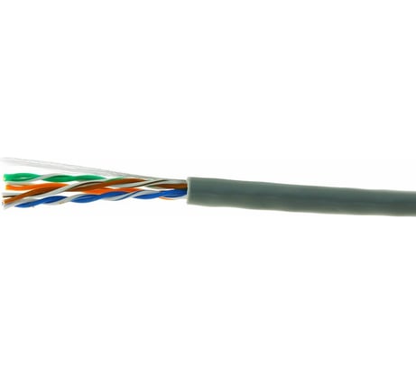 Кабель Cablexpert , UTP5e, 4 пары, 0.51 мм, медь, однож., 305 м, Fluke Test, серый UPC-5051E-SO