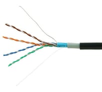 Кабель Cablexpert FTP5e 4пары 0.52мм медь однож экран 305м внеш Fluke Test черн FPC-5051E-SO-OUT