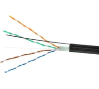 Кабель Cablexpert UTP5e 4пар 0.51мм медь однож 305м внеш прокладки Flue Test черн UPC-5051E-SO-OUTR