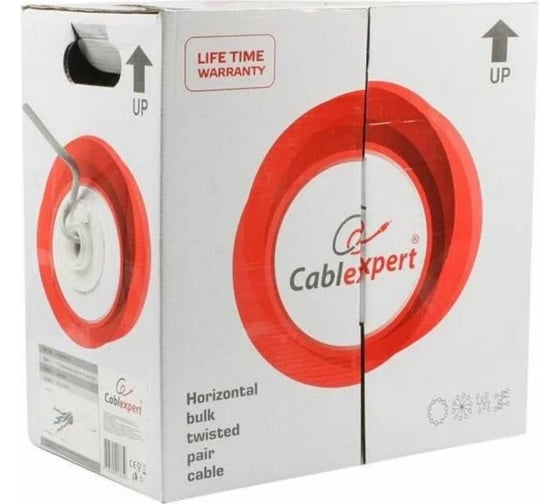Кабель Cablexpert FTP5e 4пары 0.52мм медь однож экран 305м внешн Fluke Test черн FPC-5051E-SO-OUTR