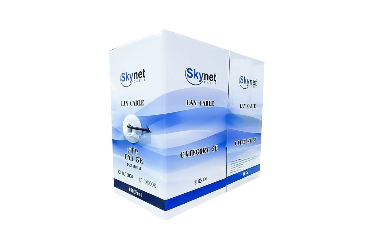 Кабель SkyNet Premium FTP outdoor 4x2x0,51, медный, FLUKE TEST, кат.5e ...