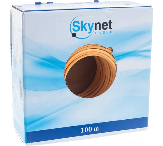 Кабель SkyNet Premium FTP-LSZH 4x2x0,51, медный, FLUKE TEST, кат.5e, однож., 100 м, box, оранжевый CSP-FTP-LSZH-4-CU/100