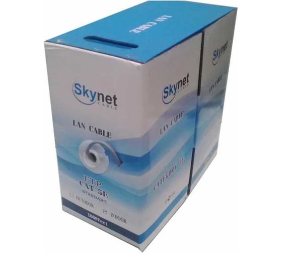 Кабель SkyNet Premium UTP indoor 2x2x0,51, медный, FLUKE TEST, кат.5e, однож., 305 м, box, серый CSP-UTP-2-CU