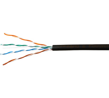 Кабель SkyNet Premium UTP outdoor 4x2x0,51, медный, FLUKE TEST, кат.5e, однож., 100 м, box, черный CSP-UTP-4-CU-OUT/100