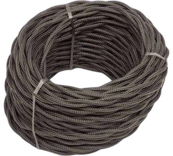 Провод Bironi 2*0,75 Графит (матовый) 20м B1-422-713-20