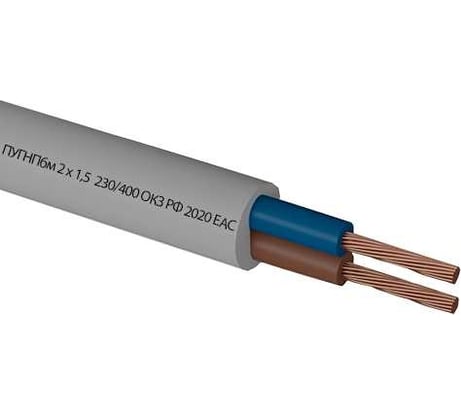 Кабель ПУГНПбм Мастер Тока 2x1.5 бел (100) МТ1319