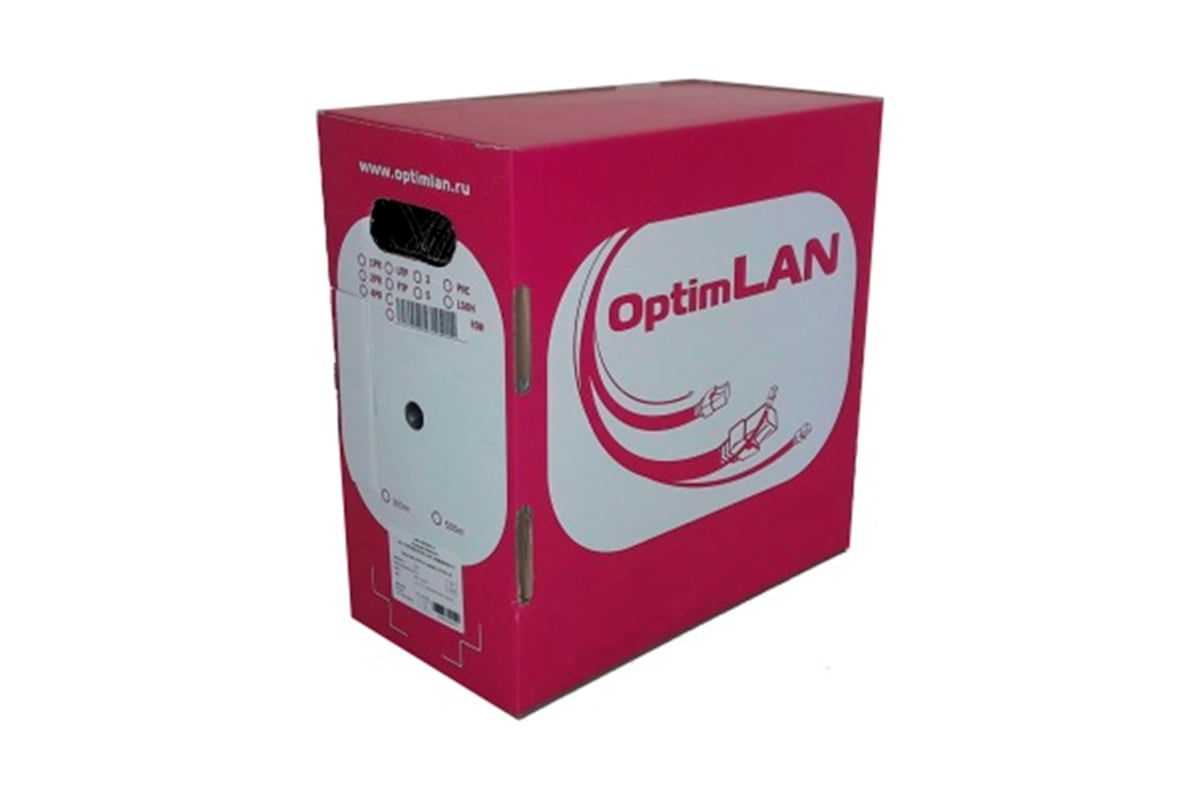 Кабель OptimLAN Premium FTP 4PR 24AWG CAT5e OUTDOOR, бухта 305 метров ...