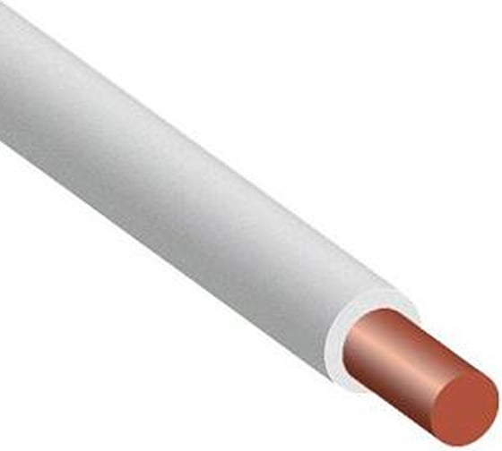 Провод Дмитров-Кабель ПуВ 1x6,0, белый, бухта 200 метров 000000883 1