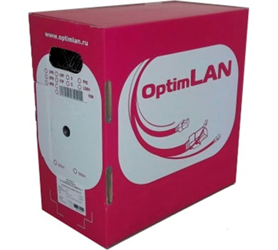 Кабель OptimLAN Standart FTP 4PR 24AWG CAT5e, бухта 305 метров F01-0402