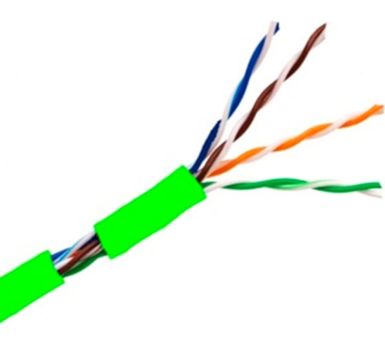 Кабель OptimLAN Standart UTP 4PR 24AWG CAT5e, зеленый, бухта 305 метров U01-0402-G