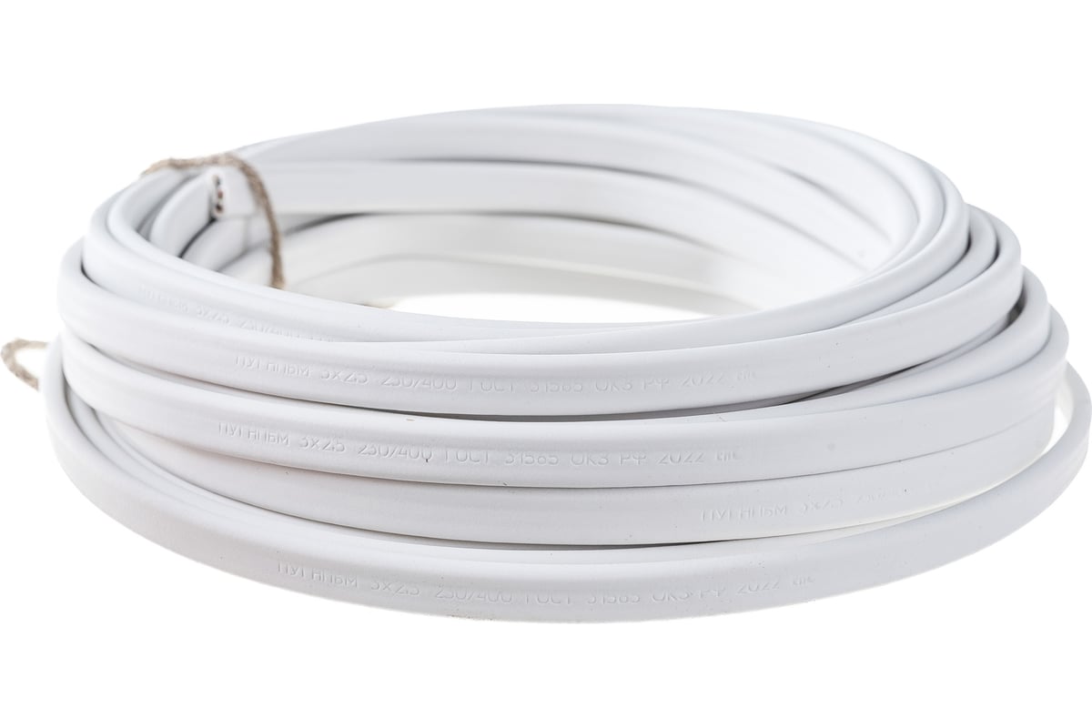 Провод ПУГНПбм Мастер Тока 3х2.5 белый 10м МТ1371 - выгодная цена ...