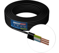 Кабель ВВГбм-Пнг Мастер Тока А 3х1.5 черный 100м МТ0212