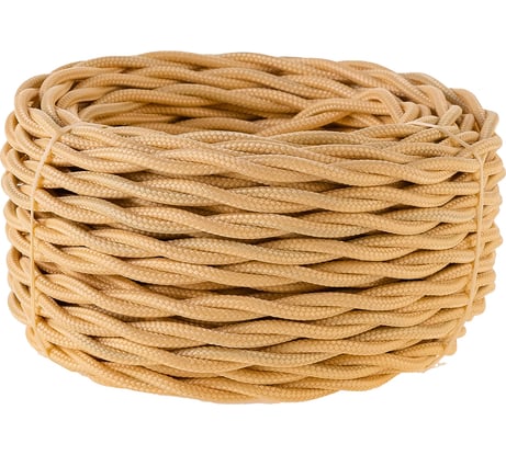 Витой провод-ретро Electraline 2х1,5 Песочное Золото В1-424-719-20