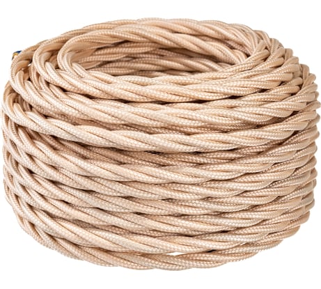 Витой провод-ретро Electraline 3х1,5 Песочное Золото В1-434-719-20