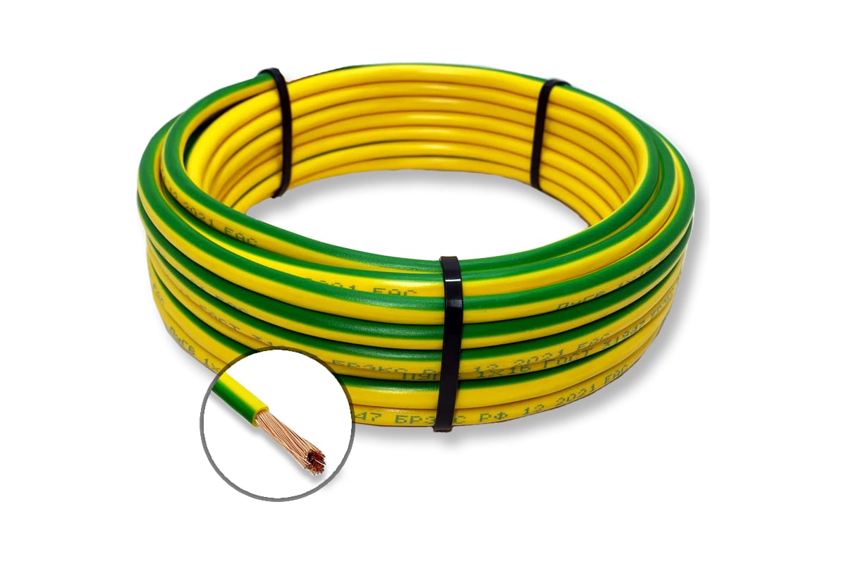Электрический провод ПуГВ ПРОВОДНИК 1x95 мм2 Желтый, 800м OZ250622L800 ...