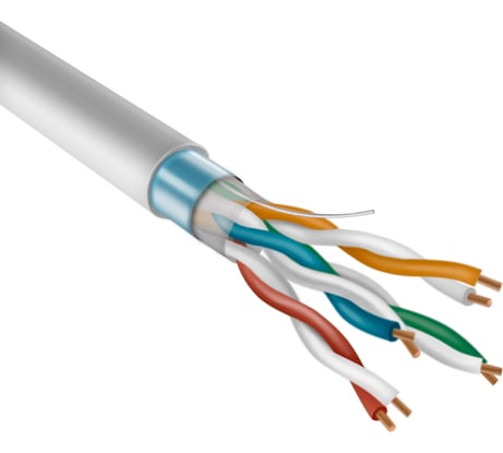 Кабель FTP OXION cat5e 4х2х0,51 Fluke Test 100м медь OX8P8C100LFWC