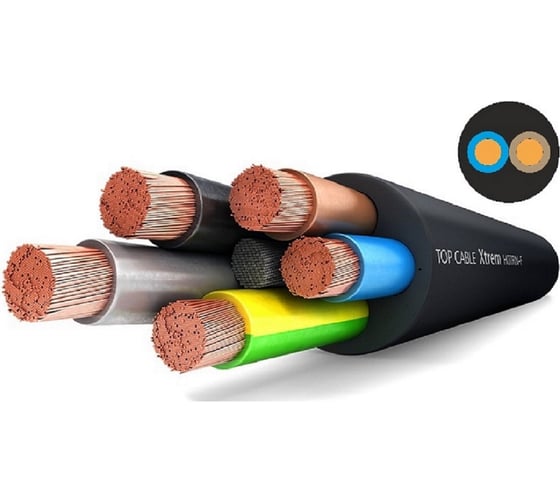 Силовой гибкий кабель H07RN-F 2x2,5 Top Cable XTREM 10 метров арт.3002002M