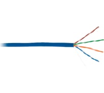 Кабель NETLAN u/utp 4 пары, категория 5e, 100мгц, одножильный, cca (омедненный алюминий), внутренний, pvc нг(b), синий, 305м CCA-UU004-5E-PVC-BL