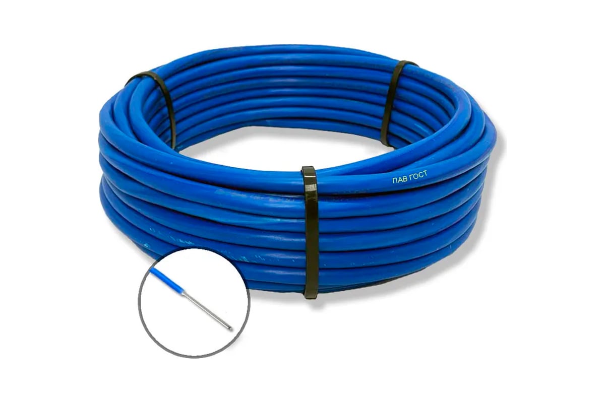Установочный провод ПРОВОДНИК ПАВ, 1x25 мм2, Синий, 900м OZ251792L900 ...