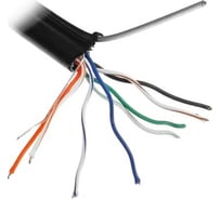 Кабель Neomax u/utp, cat.5e, 4 пары, 305 м, 0.50 мм, 24 awg, медь, внешний, стальной трос 2 мм, pe, черный NM10041