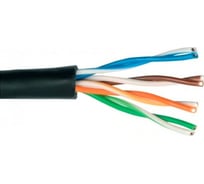 Кабель Neomax f/utp, cat.5e, 4x2x0.46 мм, 25 awg, медь, внешний, pe, 305 м, черный NM721032-P