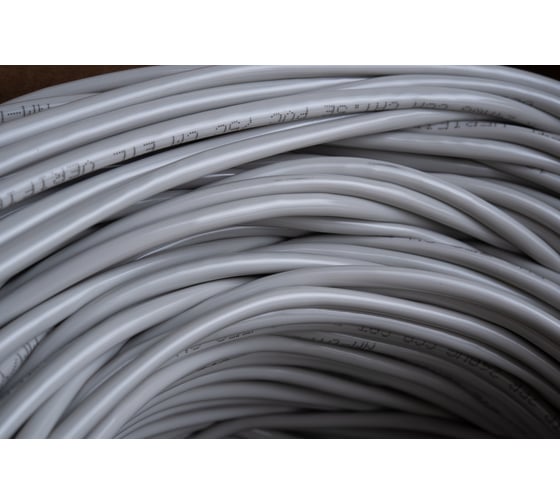 Кабель NEWMAX UTP CCA витая пара , 2 пары, категория 5e, PVC, серый, 305м в катушке, NM-UTP5E2PR-CCA