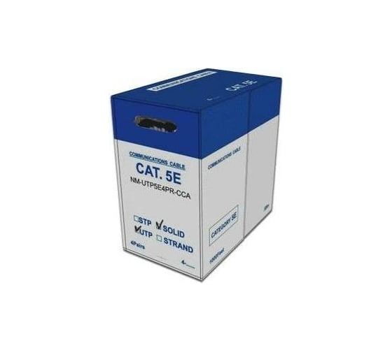 Кабель NEWMAX UTP CCA витая пара , 4 пары, категория 5e, PVC, серый, 305м в катушке, NM-UTP5E4PR-CCA