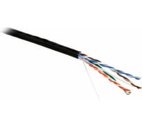 Кабель LANMASTER UTP, 4 пары, Кат. 5e, черный, 305м в кат., LAN-5EUTP-BK