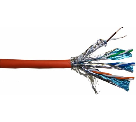 Кабель S/FTP LANMASTER 4 пары, Кат. 6, LSZH, оранжевый, 305м в кат., LAN-6ESSTP-LSZH