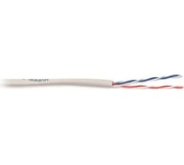 Кабель витая пара Hyperline UUTP2-C5-P24-IN-PVC-GY-500 (500 м), неэкранированная U/UTP, категория 5, 2 пары (24 AWG), многожильный (patсh), PVC, серый 444247