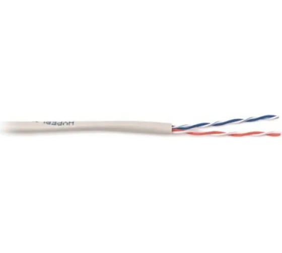 Кабель витая пара Hyperline UUTP2-C5-P24-IN-PVC-GY-500 (500 м), неэкранированная U/UTP, категория 5, 2 пары (24 AWG), многожильный (patсh), PVC, серый 444247