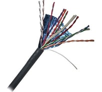 Кабель TWT FTP, 10 пар, категория 5e, внешний, черный, 305м в катушке, 5EFTP10-OUT