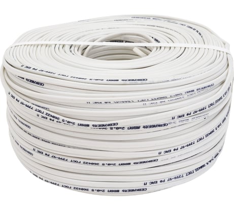 Шнур Севкабель ШВВП 2х0,5, 200м ЦБ-00015508