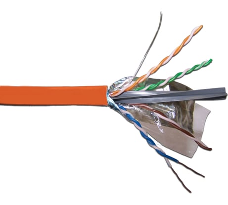 Кабель UTP LANMASTER 4 пары, Кат. 6, LSZH, оранжевый, 305м в кат., LAN-6EUTP-LSZH