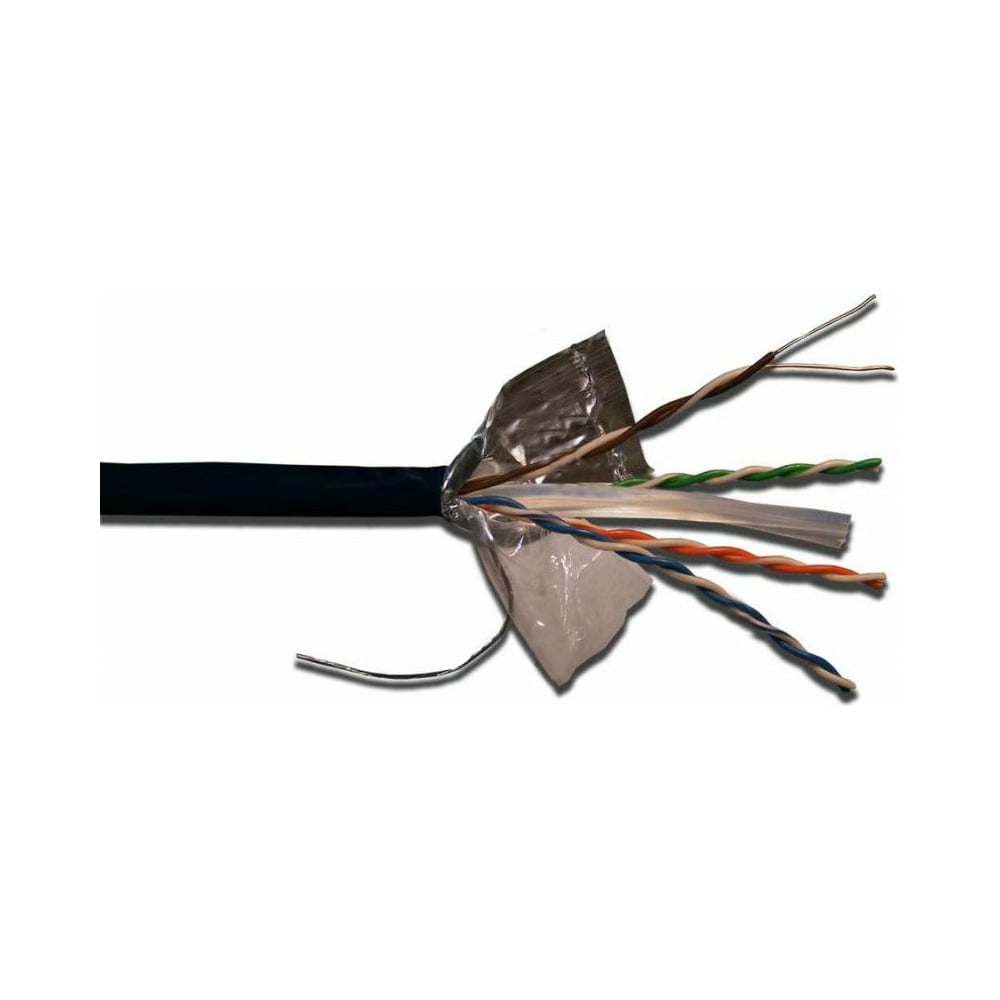 Кабель FTP LANMASTER 4 пары, Кат. 6, внешний, черный, 305м в кат., LAN ...