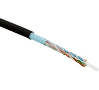 Кабель Hyperline FUTP4-C5E-S24-IN-PVC-BK-305 305 м, витая пара, экранированная F/UTP, категория 5e, 4 пары (24 AWG), одножильный (solid), экран - фольга, PVC, –20C – +75C, черный - гарантия: 15 лет компонентная, 25 лет системная 444620