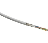 Кабель Hyperline SFUTP4-C5E-S24-IN-LSZH-WH-305 305 м, SF/UTP, категория 5e, 4 пары (24 AWG), одножильный (solid), экран - фольга + медная оплетка, LSZH, –20C – +75C, белый - гарантия: 15 лет компонентная, 25 лет системная 444631