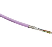Кабель Hyperline SFUTP4-C5E-S24-IN-PVC-PK-305 305 м, витая пара, SF/UTP, категория 5e, 4 пары(24 AWG), одножильный(solid), экран - фольга + медная оплетка, PVC, –20C – +75C, розовый - гарантия: 15 лет компонентная; 25 лет системная 444640